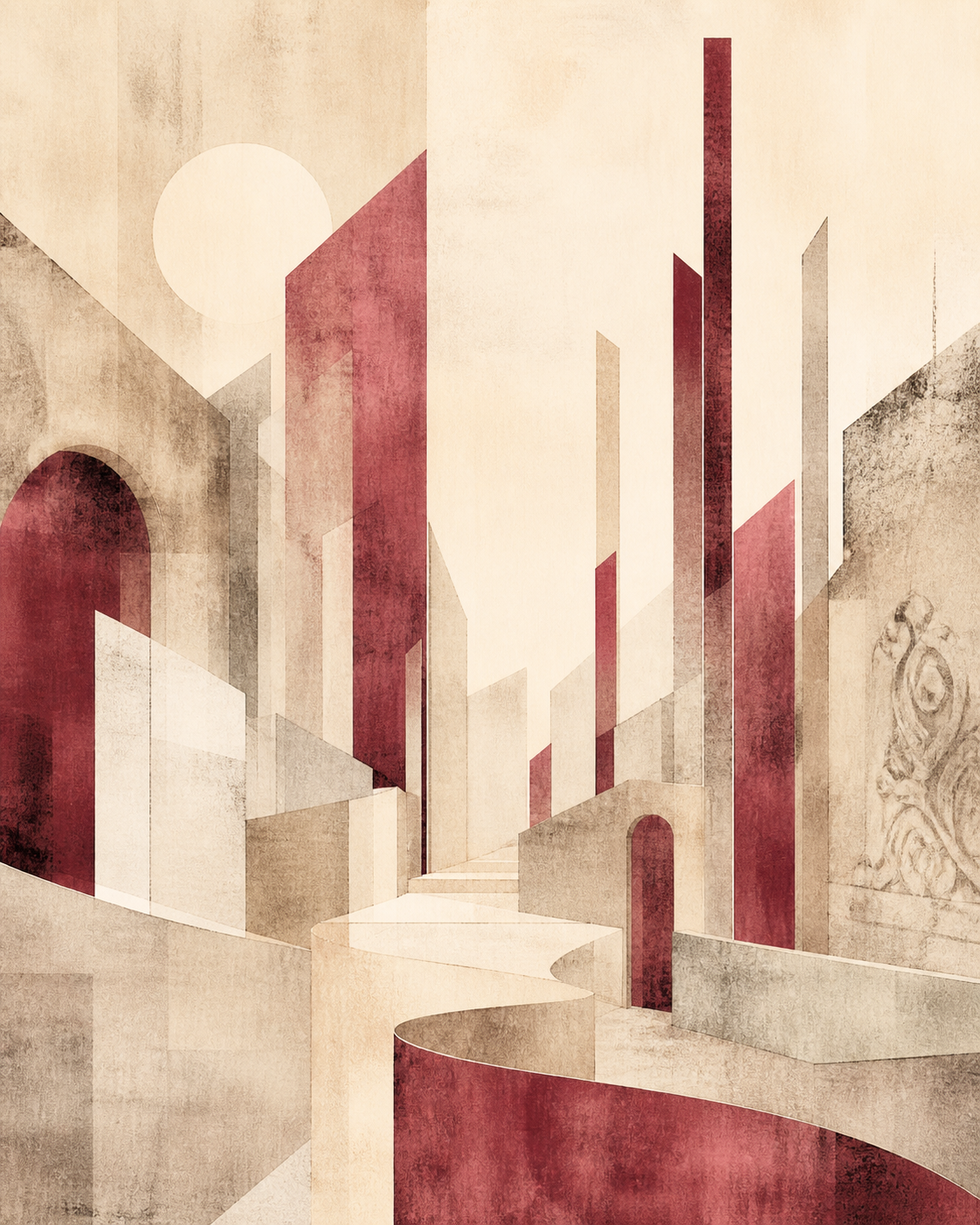 Imagen abstracta sobre arquitectura, proyección y futuro